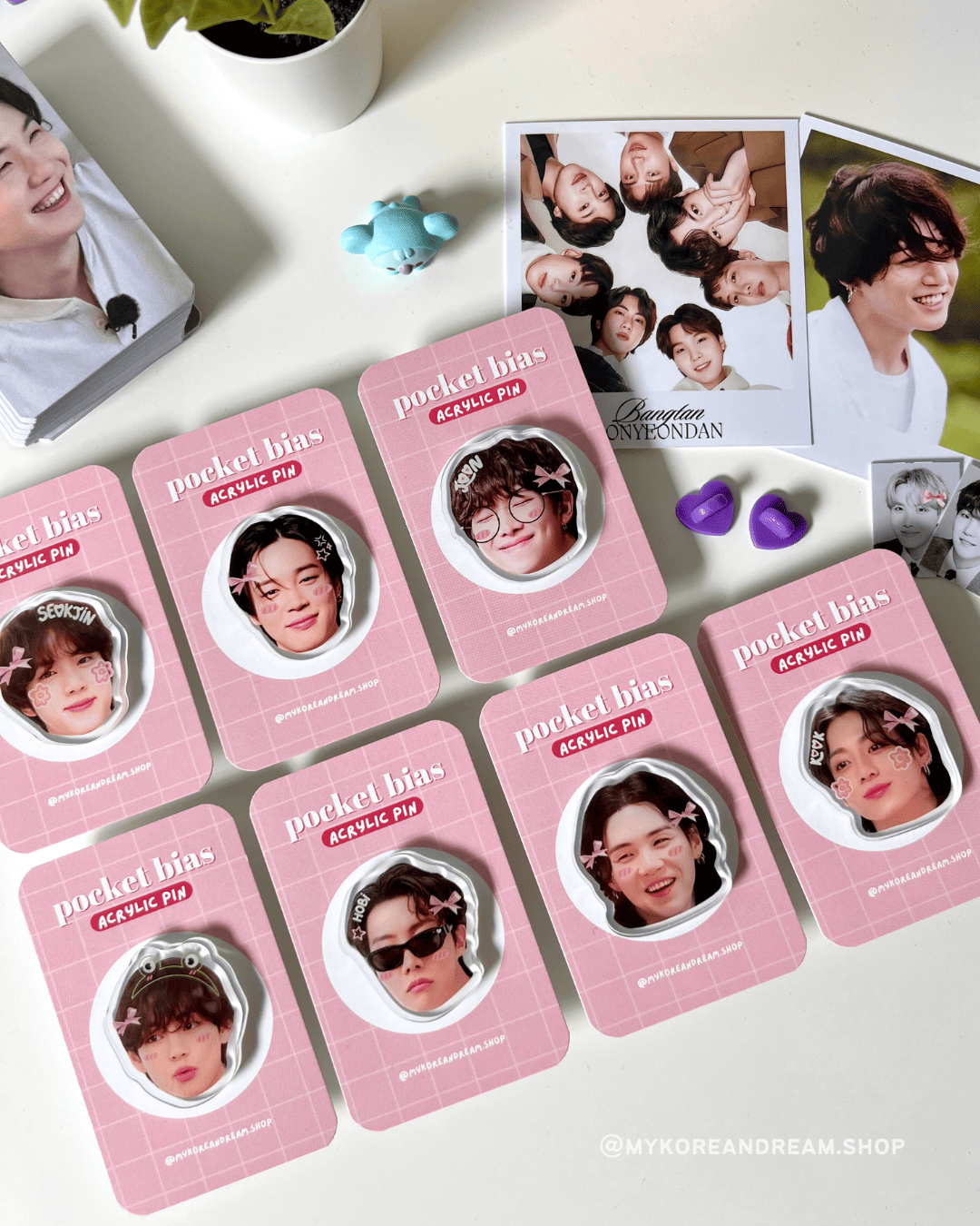 Pin's acrylique BTS fanmade style pocket bias