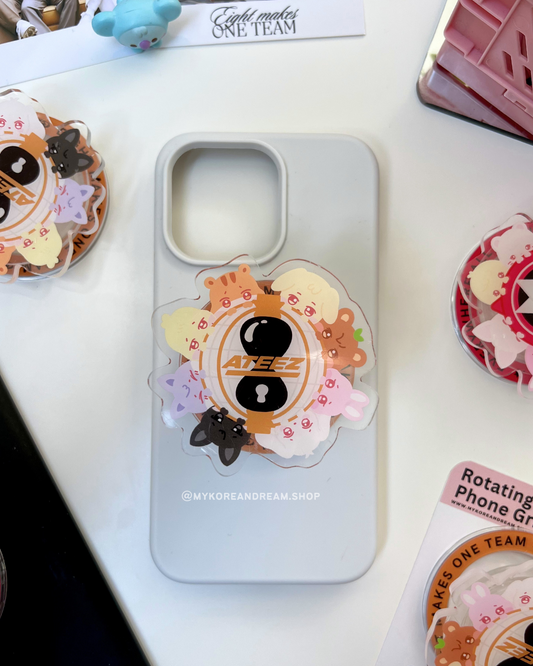 Phone grip ATEEZ ANITEEZ rotatif, accessoire K-pop pour téléphone
