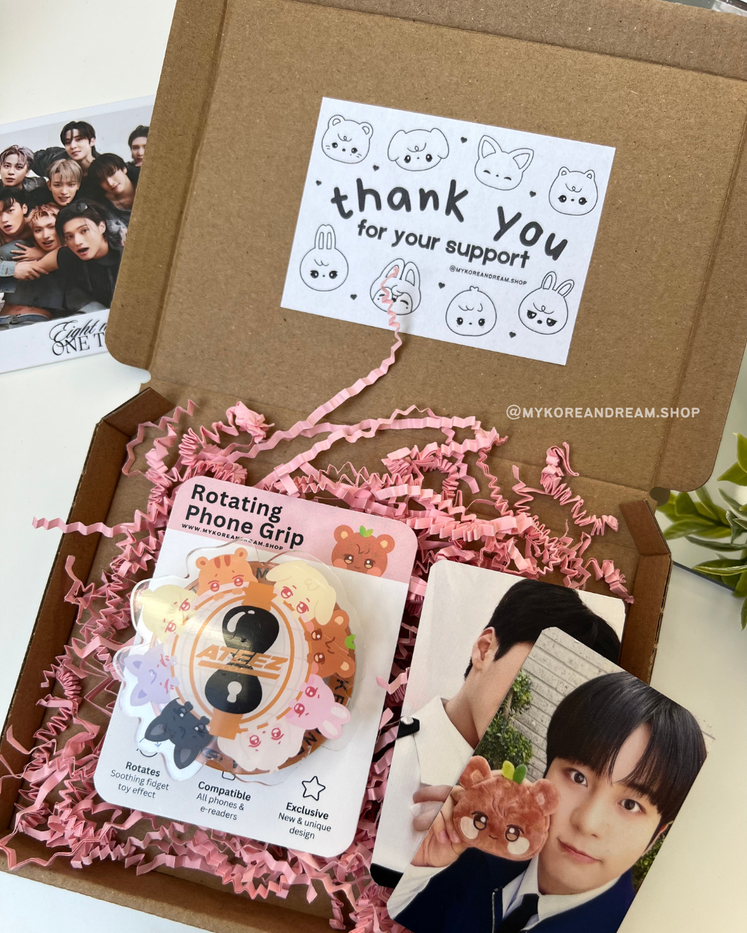 Pop socket K-pop lightstick ANITEEZ, grip pour téléphone, idée cadeau pour ATINY