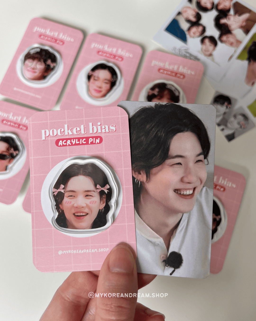 Pin’s K-pop BTS Suga, design doux et girly