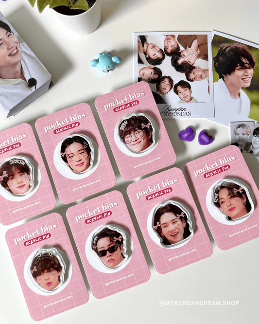 Pin's acrylique BTS fanmade style pocket bias
