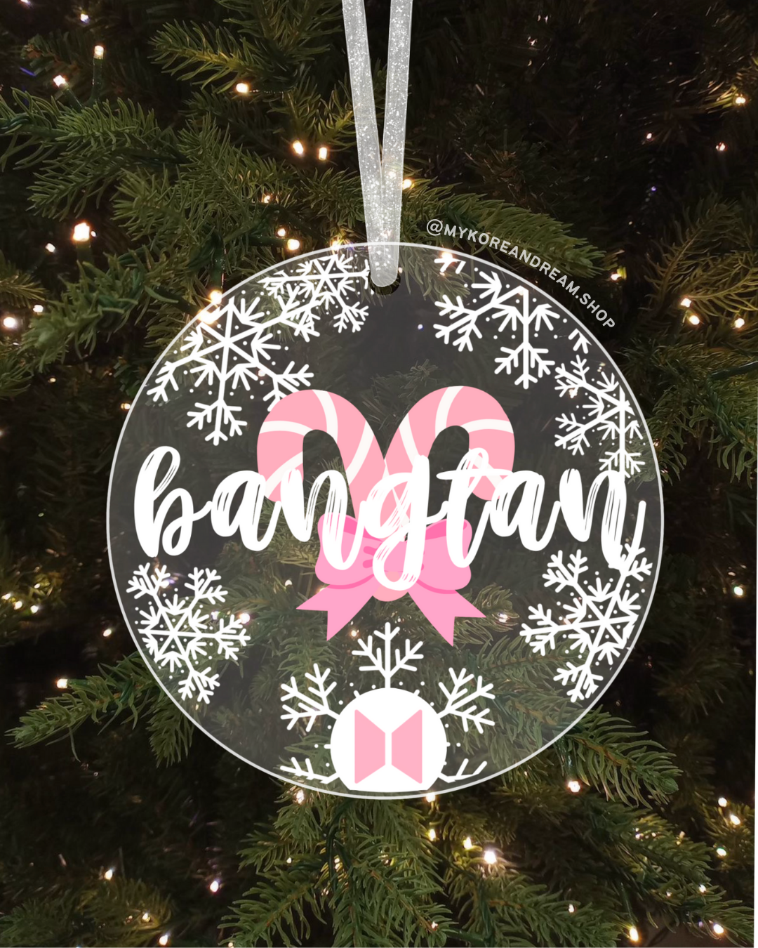 Boule de Noël BTS en acrylique, une décoration cute pour les ARMYs