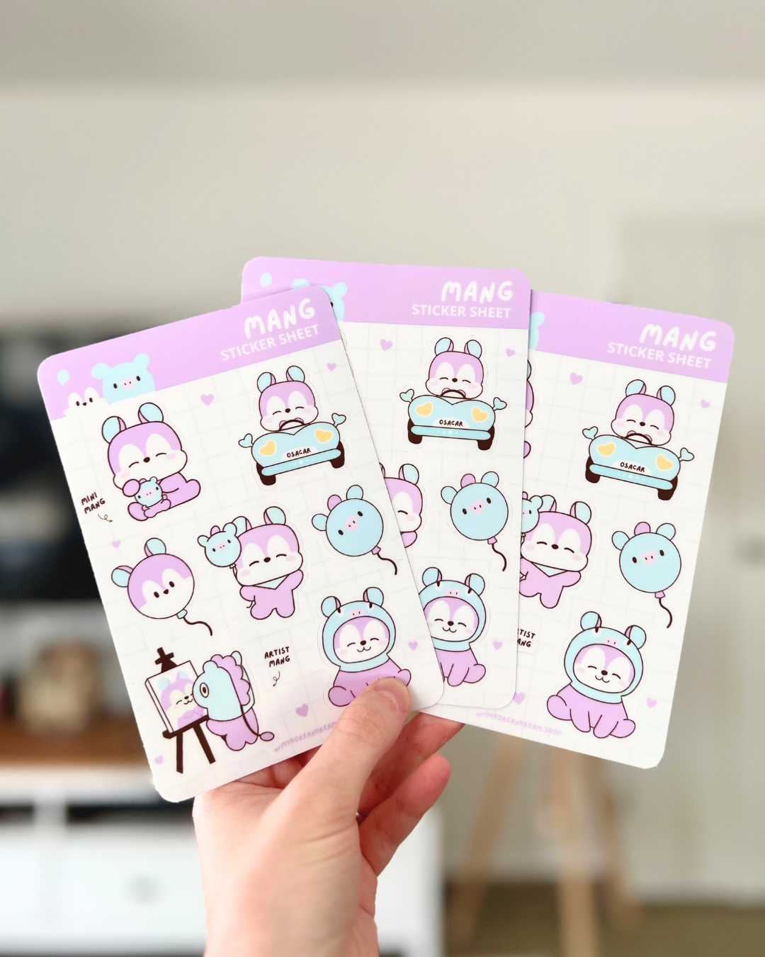 Feuille de stickers K-pop Mang BTS