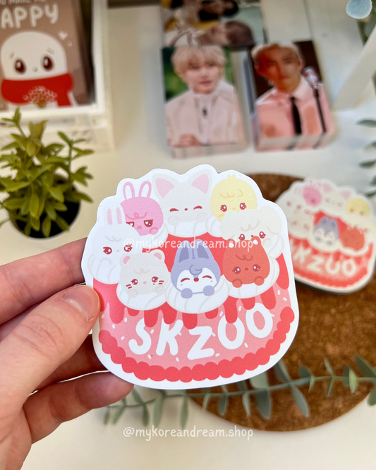 Magnet SKZOO en forme de gâteau, fanart