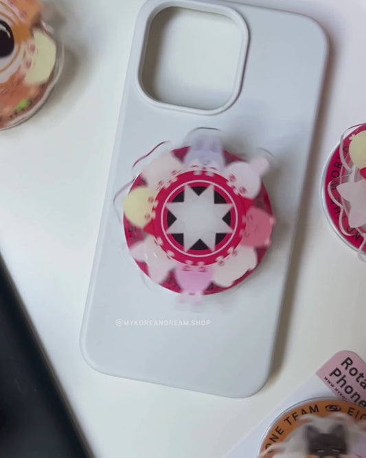 Pop socket Stray Kids SKZOO en version rotative, accessoire K-pop pour téléphone