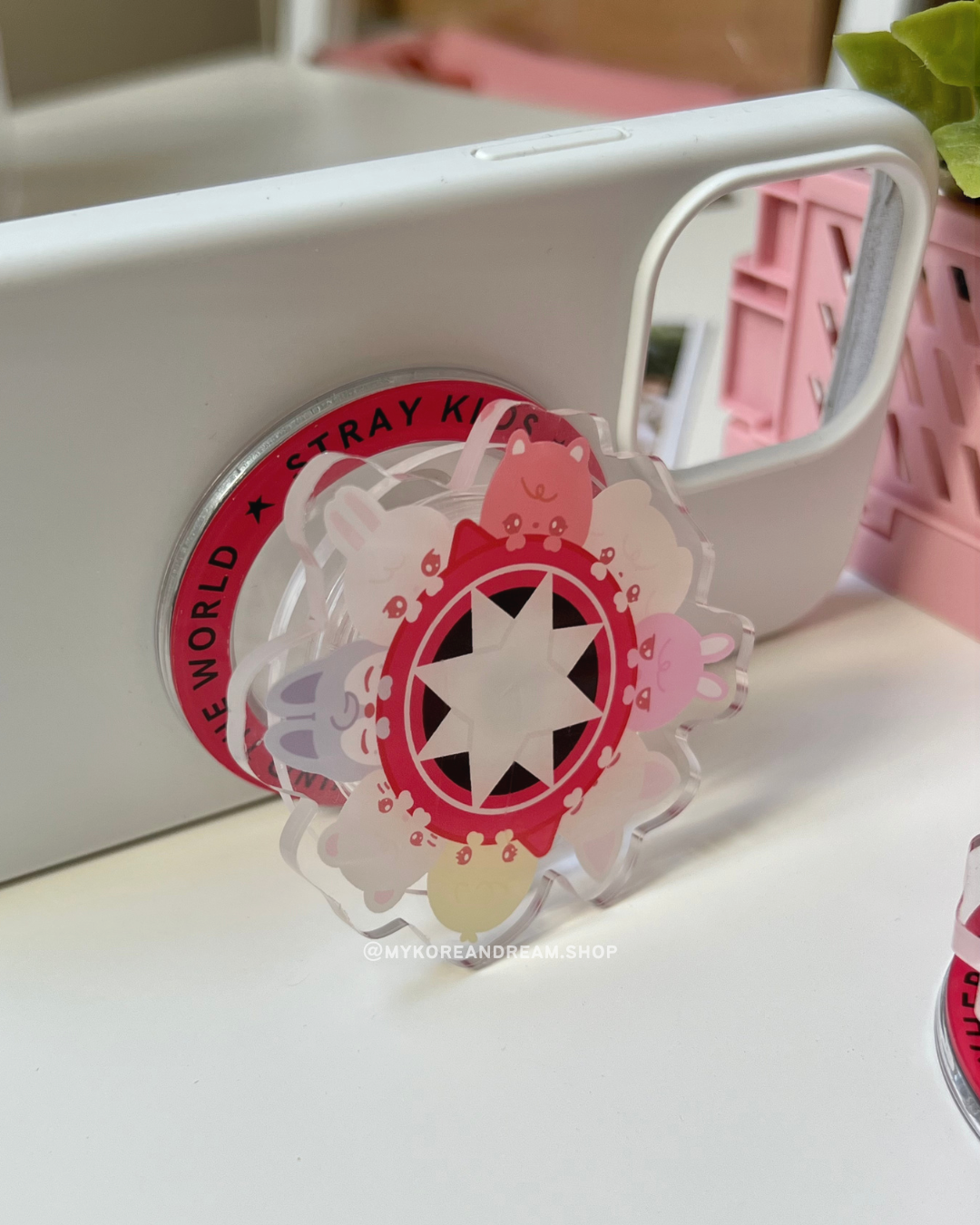 Accessoire K-pop Stray Kids, pop socket SKZOO rotatif pour fans Stay