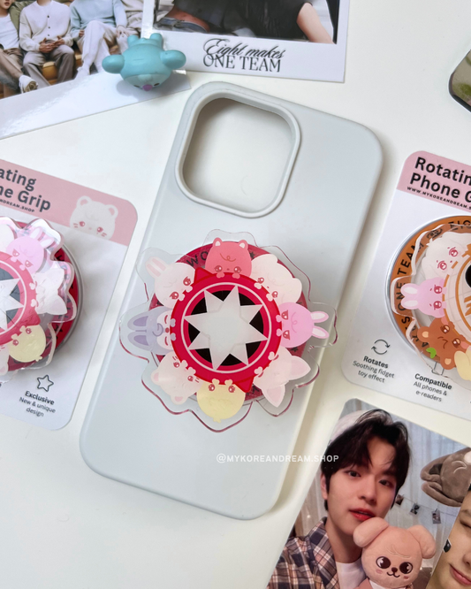 Rotating phone grip SKZOO Stray Kids, K-pop pop socket magnétique et adhésif pour fans Stay