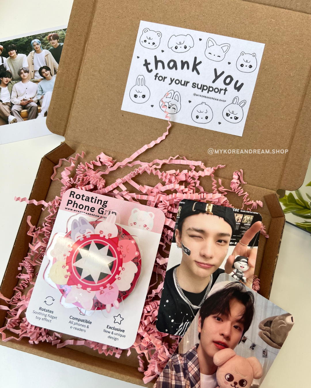 Pop socket K-pop Stray Kids SKZOO, grip pour téléphone, cadeau pour fans Stay