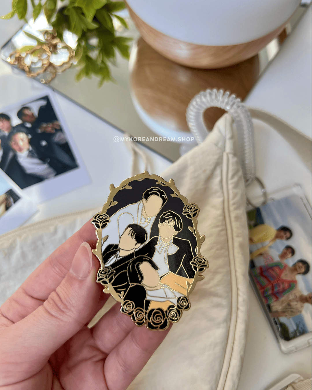 Badge The Rose, accessoire sac